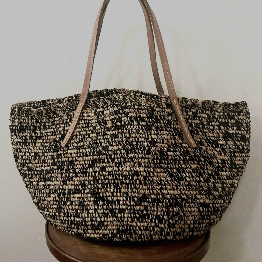 未使用級 サンアルシデ ラフィア カゴバッグ SansArcidet A4大きい