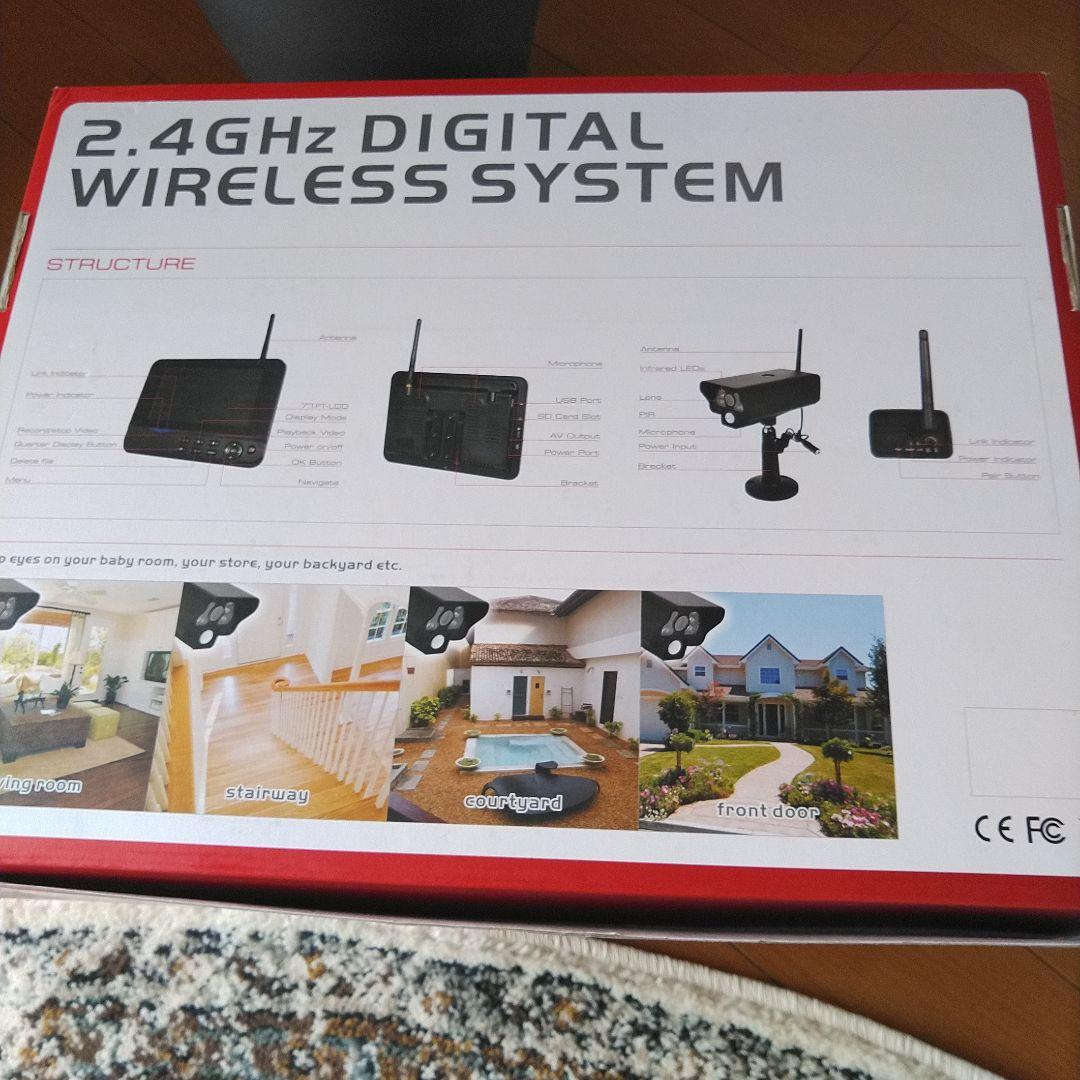 まとめて 2.4GHzデジタル信号式 モニター ワイヤレス 防犯カメラ セット