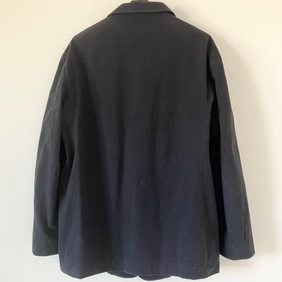 マーガレットハウエル 22SS コットンテーラードジャケット L ネイビーグレー