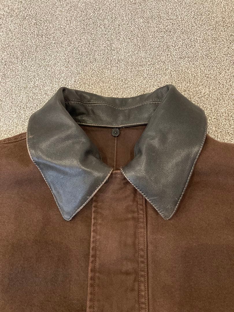 H グラデーション OC カバーオール サイズL 襟レザー