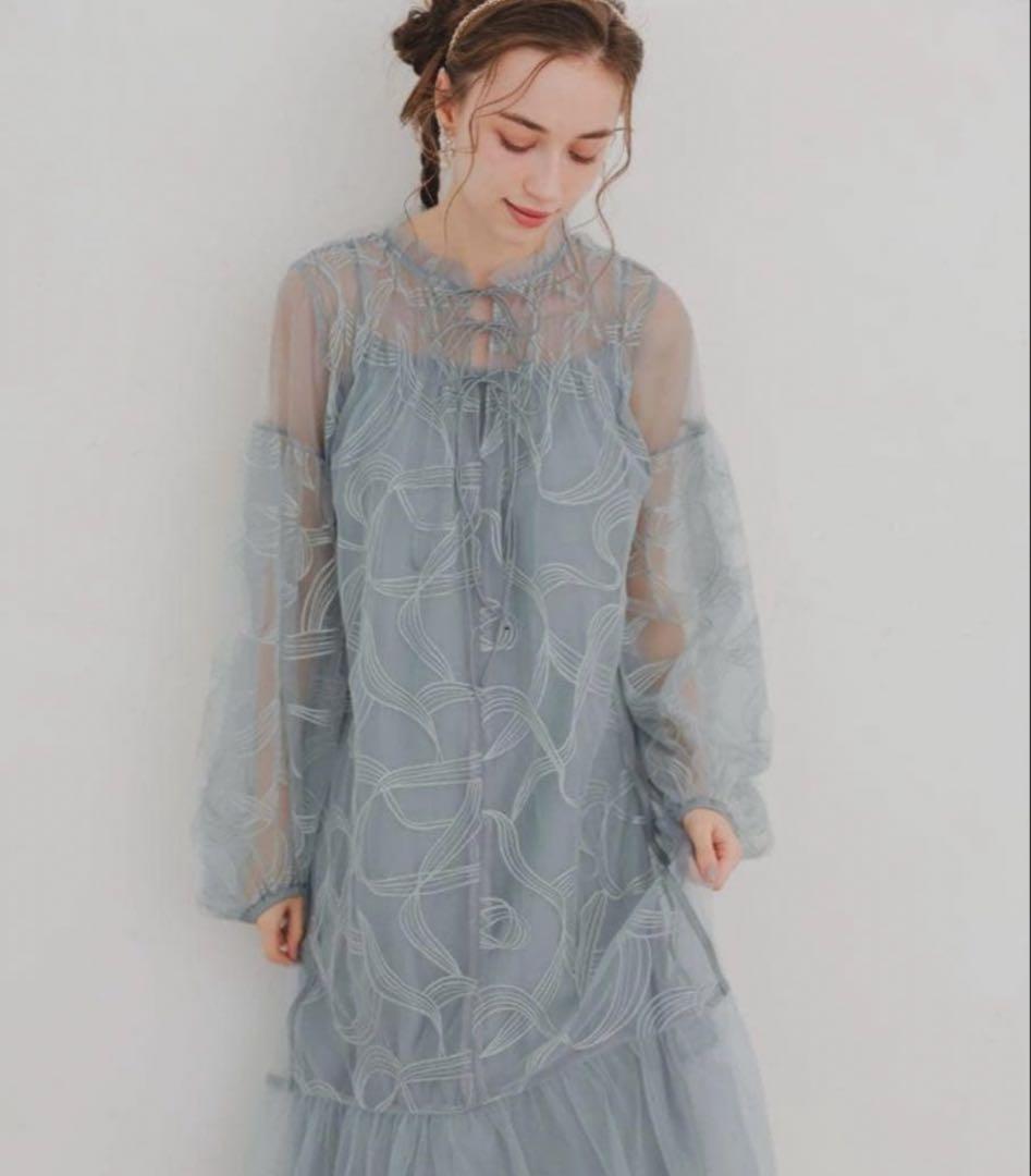 ❤️美品❤️ドリードール　オケーションドレス リボンエンブロイダーレイヤード 長袖