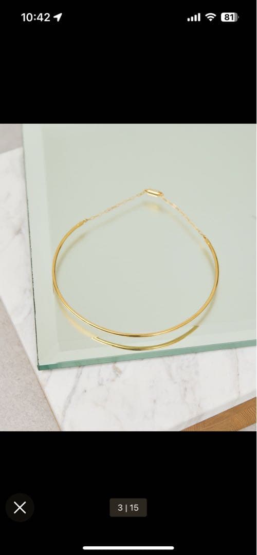 【公式サイト26,400円】ゴールド ラウンドチョーカー