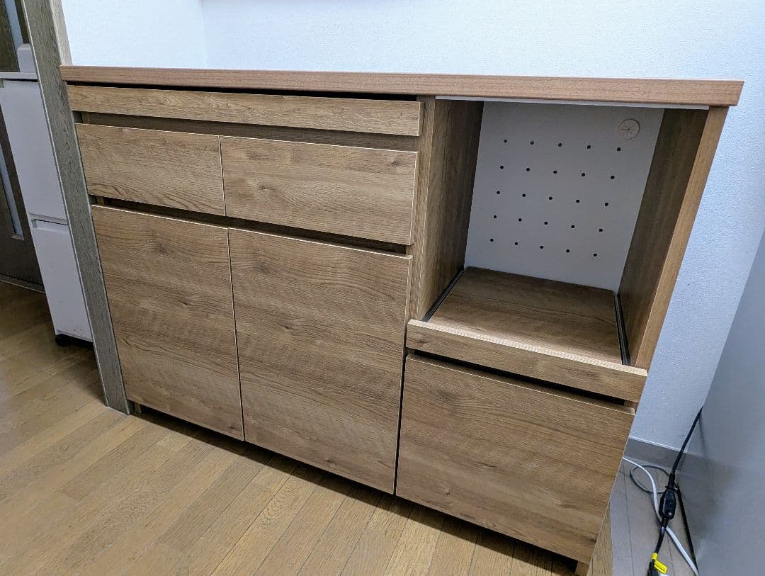 LOWYA 食器棚 シャビーナチュラル 幅120