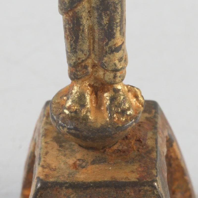 仏教美術　古銅鍍金　朝鮮仏　仏像　置物　V　9578