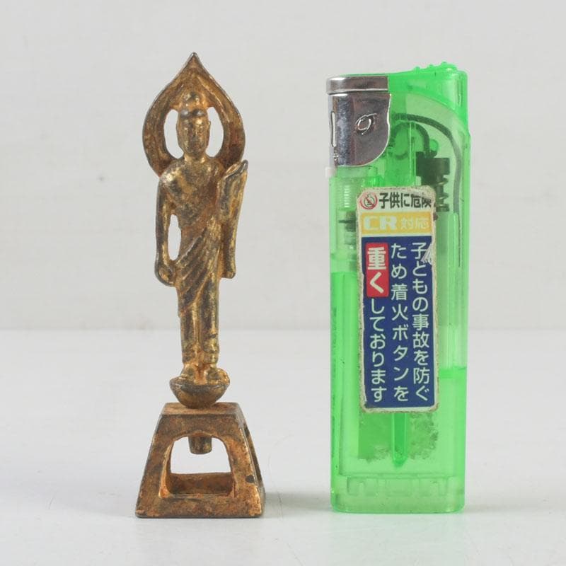 仏教美術　古銅鍍金　朝鮮仏　仏像　置物　V　9578