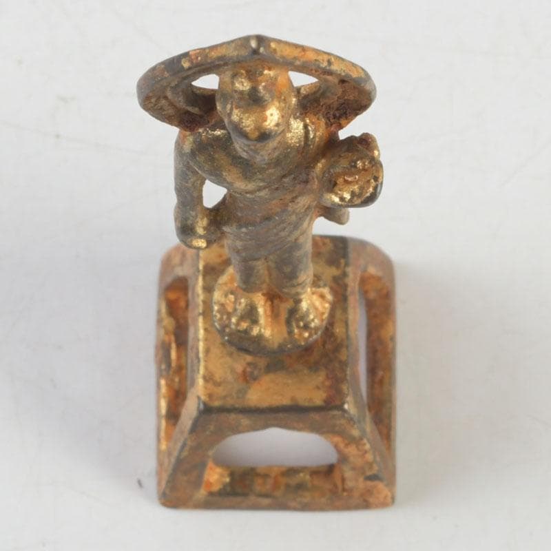 仏教美術　古銅鍍金　朝鮮仏　仏像　置物　V　9578