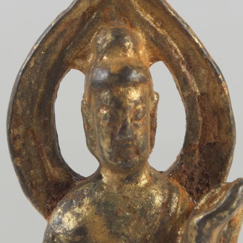 仏教美術　古銅鍍金　朝鮮仏　仏像　置物　V　9578