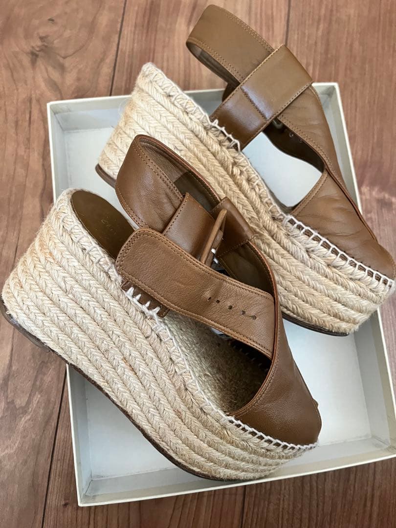 ウェッジソールエスパドリーユサンダル