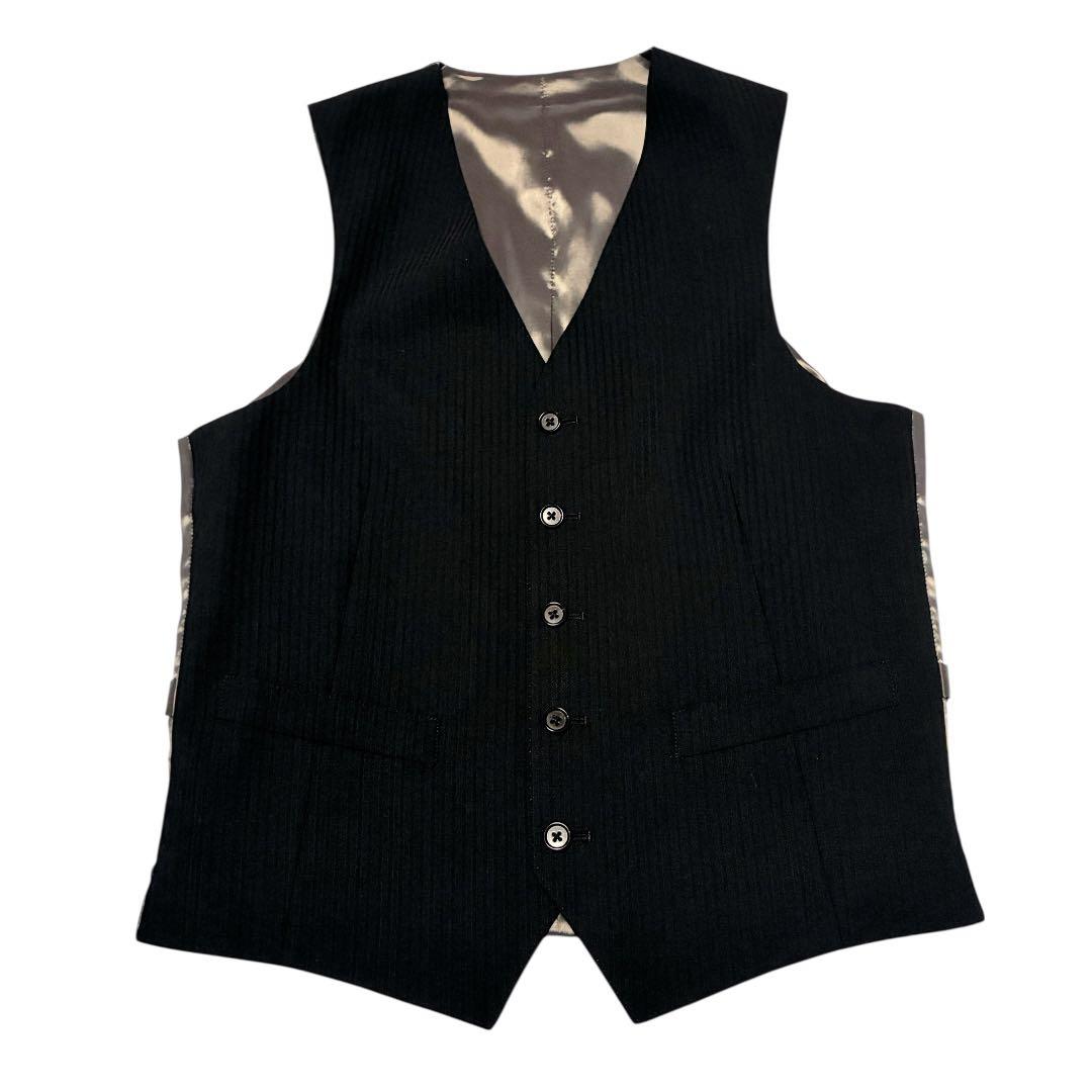 美品　現行タグ　LES MUES 洗える　スリーピース　ブラック　ストライプ　L