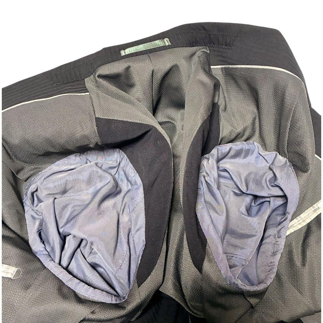 美品　現行タグ　LES MUES 洗える　スリーピース　ブラック　ストライプ　L