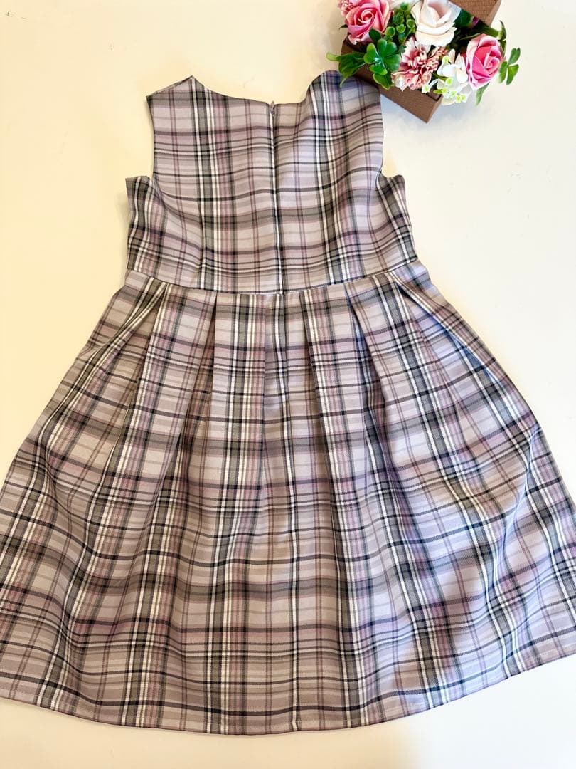 【美品】any FAM チェック柄ドレスとジャケット 120