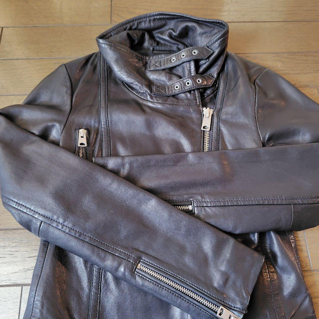 オールセインツ　ライダースジャケット　黒 XS