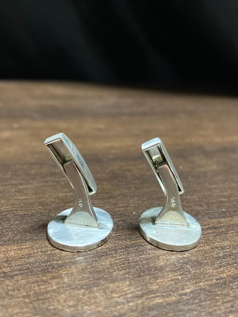 ティファニー オーバル ラウンド メッシュ コンビ カフス SV925 K18