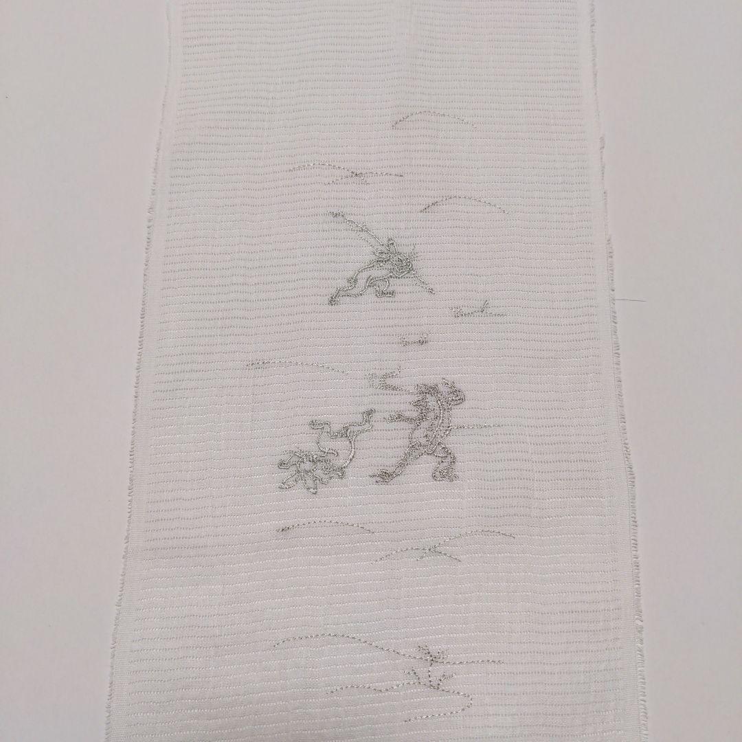 夏物　半衿　絽　6月7月8月に　麻　あさ　麻生地　お単衣や絽の着物に　刺繍