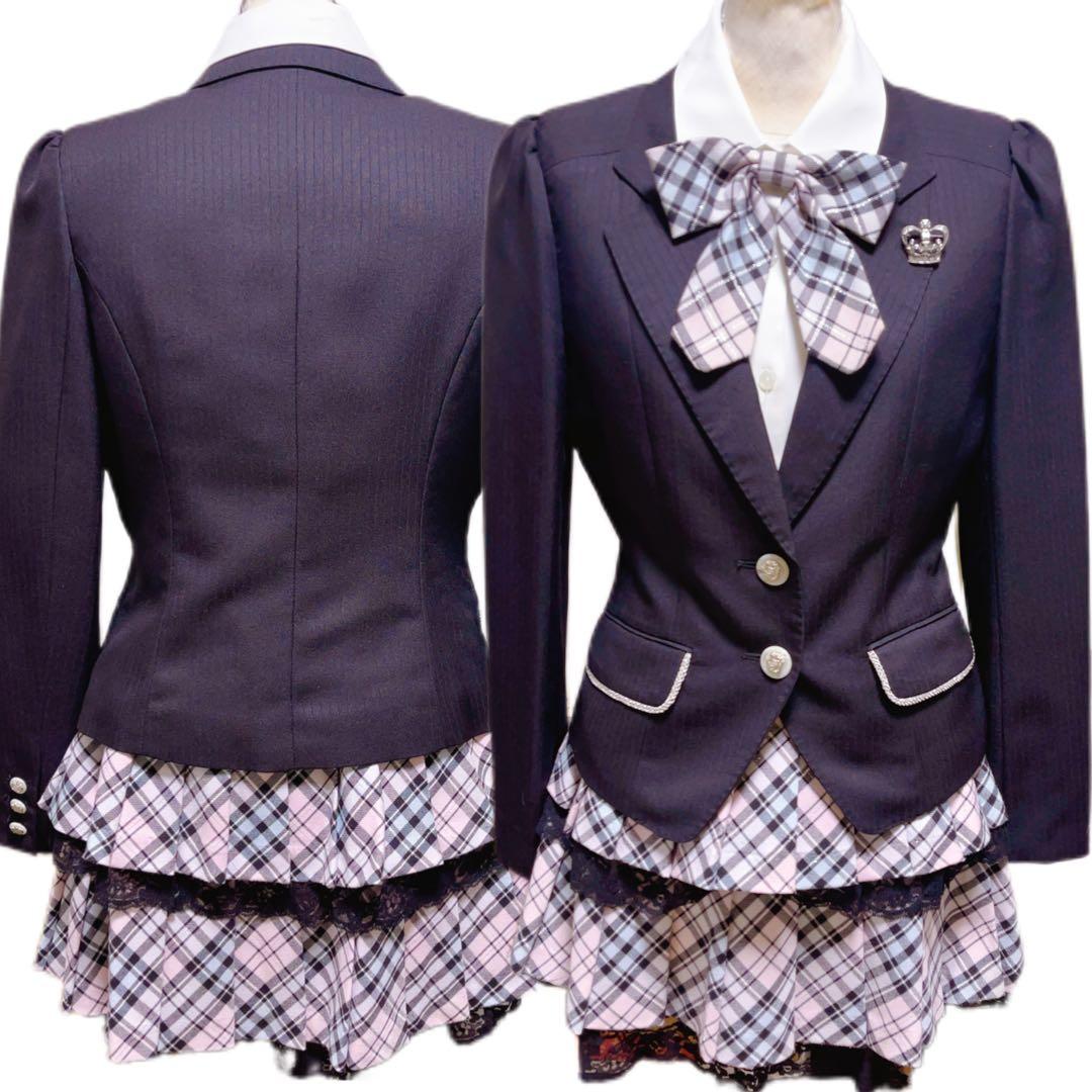 160_フォーマル_スーツ_セレモニーセット 卒服 ELLE 卒業式　キャット製