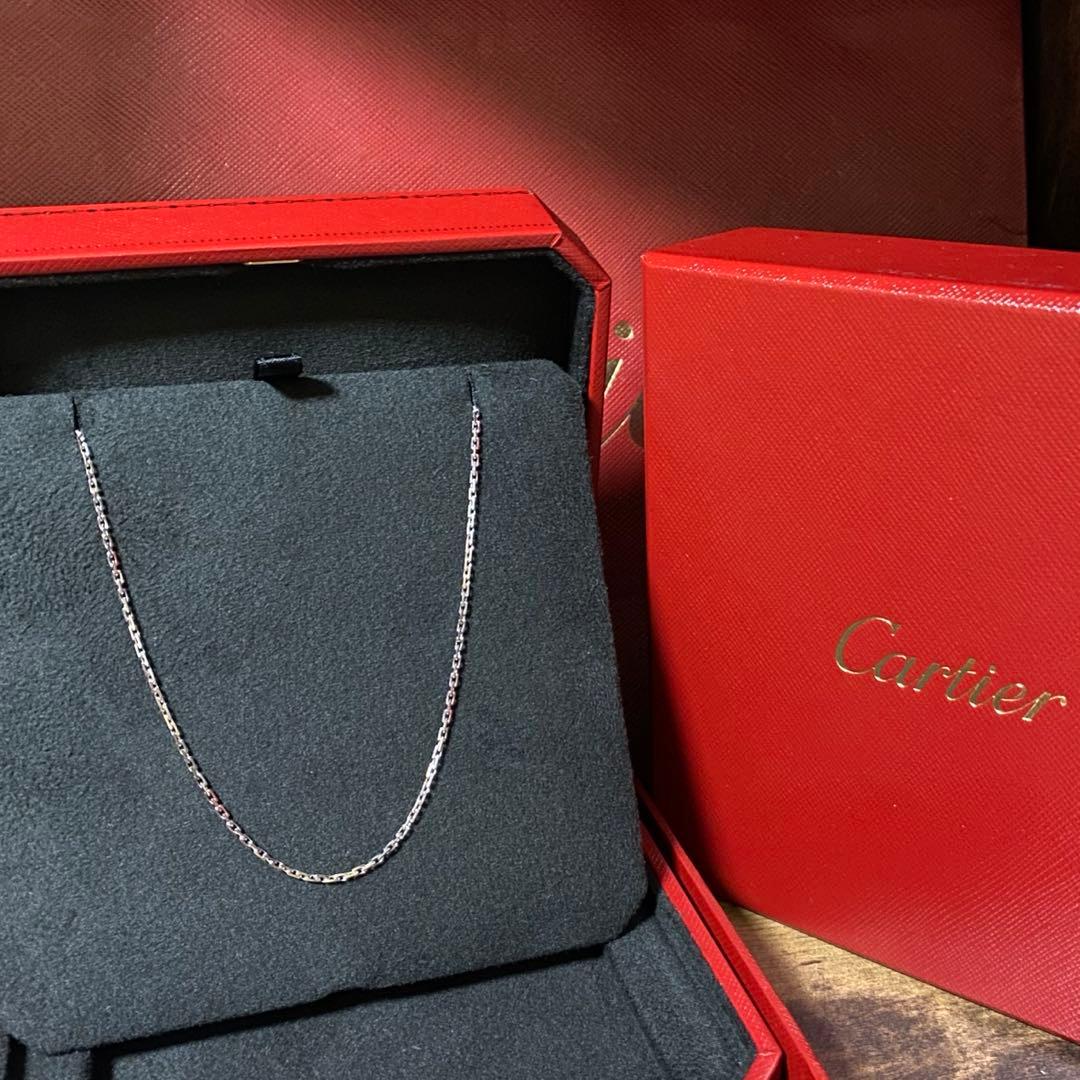 カルティエ❣️ リンク　スレーブ　ネックレス　WG750 4cm延長❣️