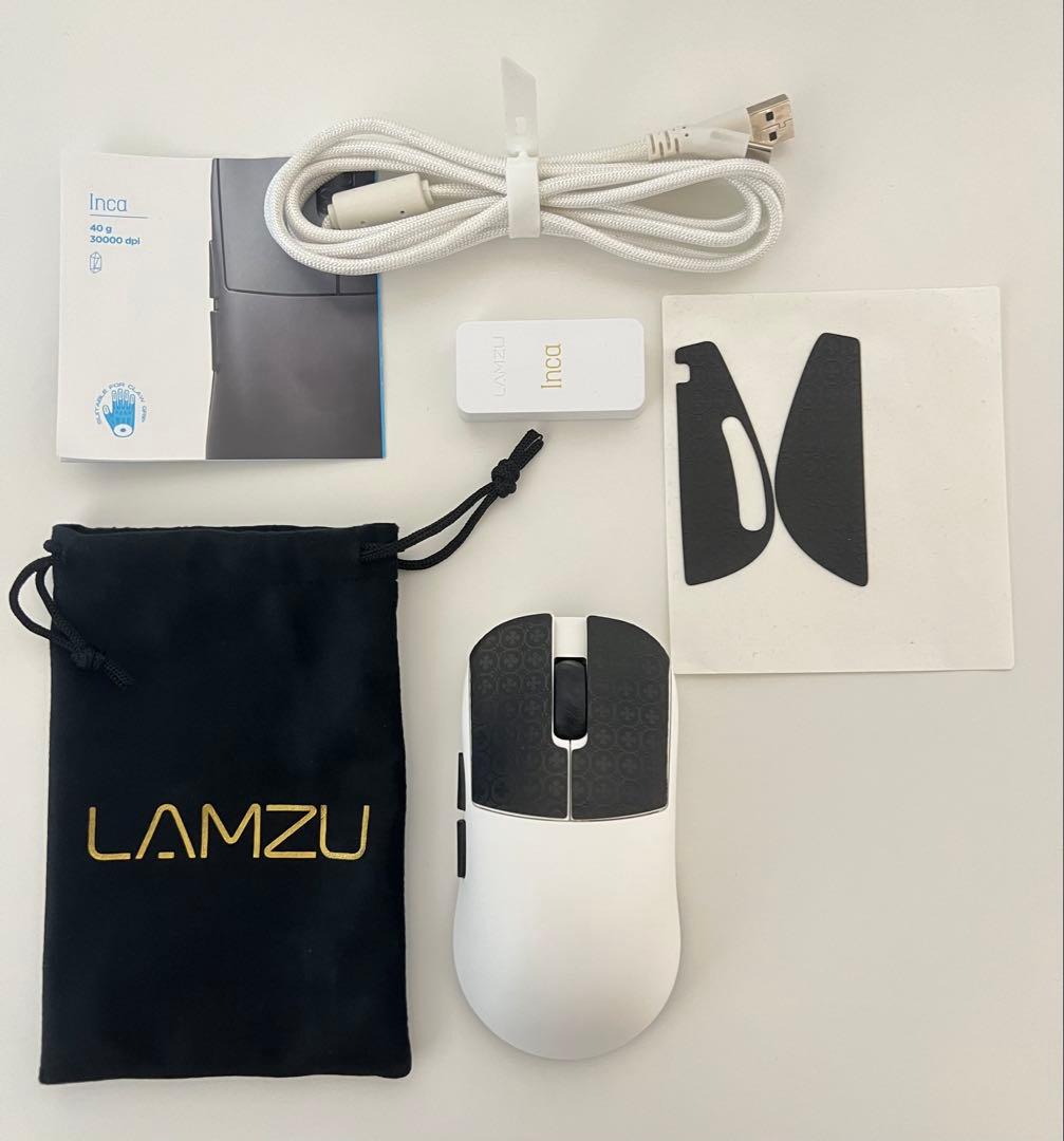 LAMZU Inca 8kワイヤレスマウス ホワイト