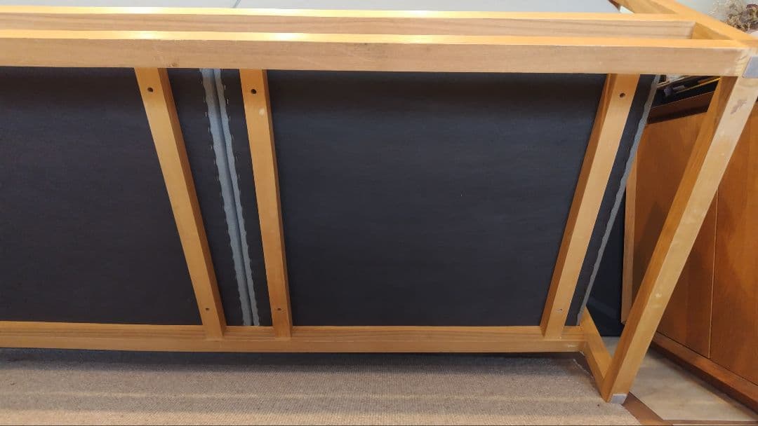 SOGO　相合家具　タモ材木枠　ローソファ　３人掛　北欧　値下☆引取価格☆