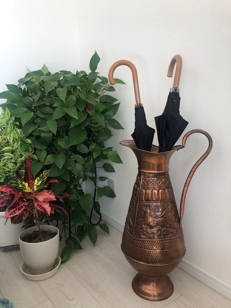 【お値下げ】銅　真鍮傘立て　イタリー製　ヴィテージ品