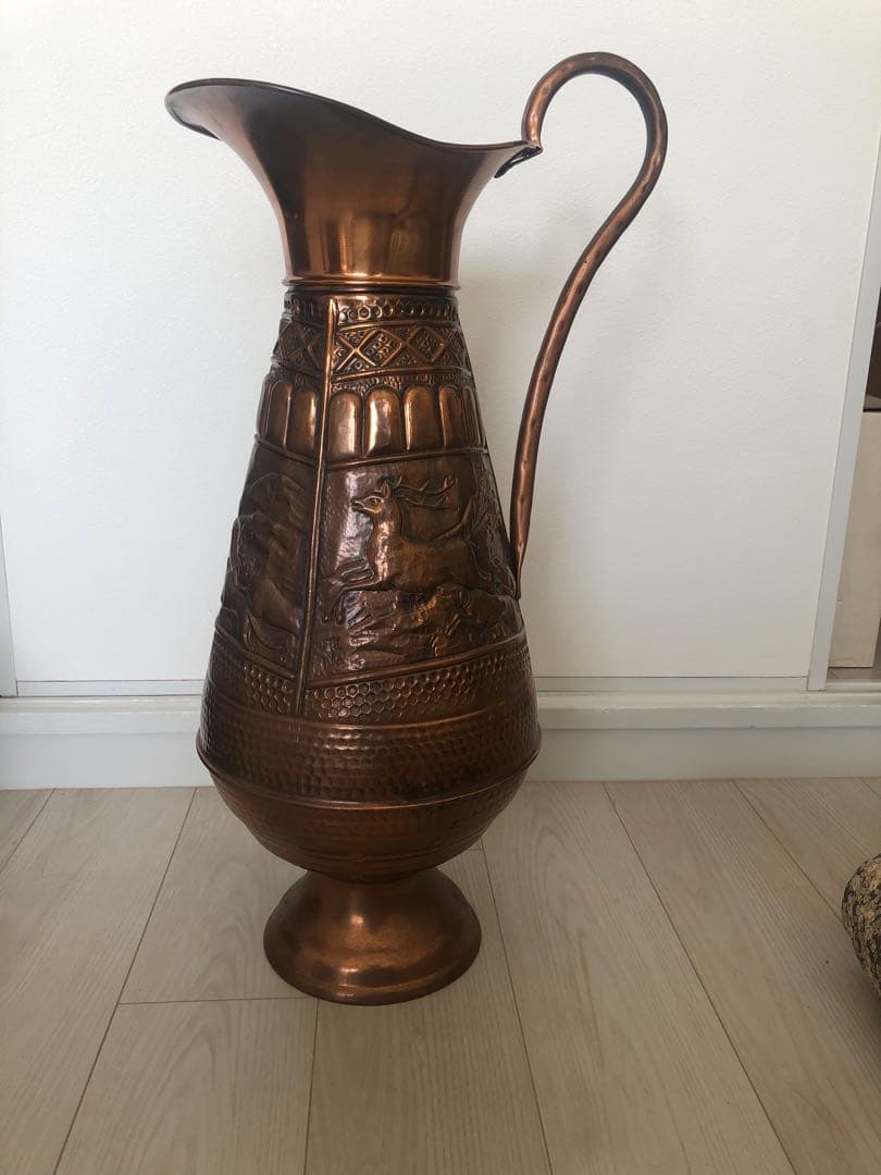 【お値下げ】銅　真鍮傘立て　イタリー製　ヴィテージ品