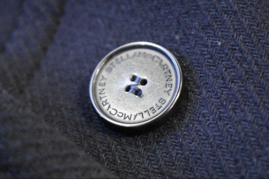 【ステラマッカートニー】ベルテッドウールピーコート ネイビー 近年 34/S