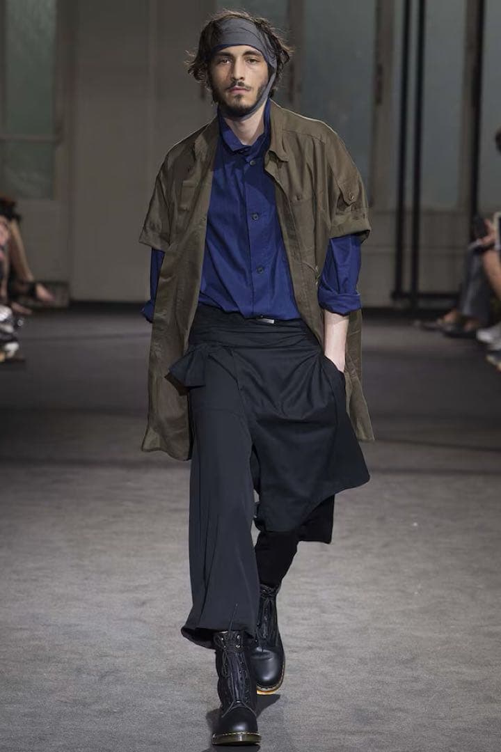 Yohji Yamamoto Pour Homme ウールギャバジン腰巻きパンツ