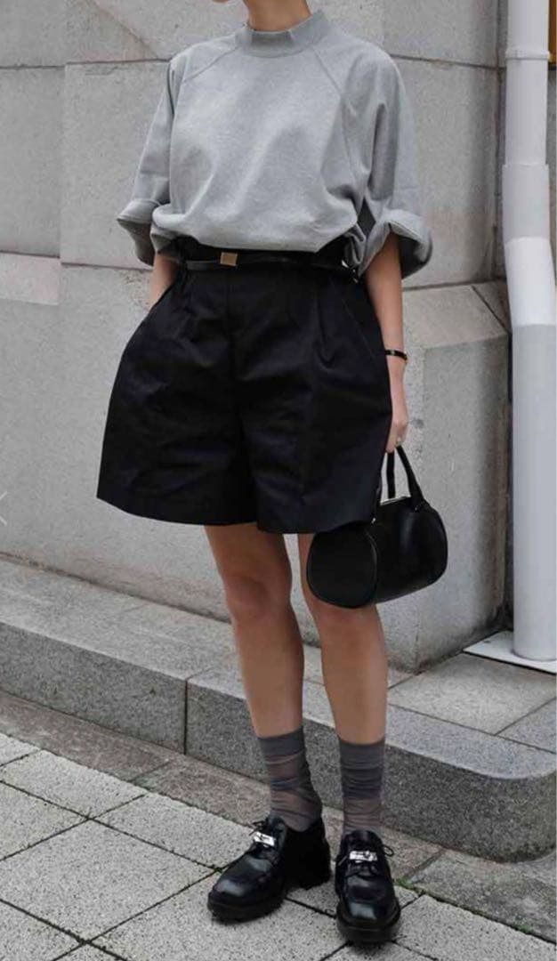 24h以内発送 machatt ギャバジンショートパンツ ブラック S