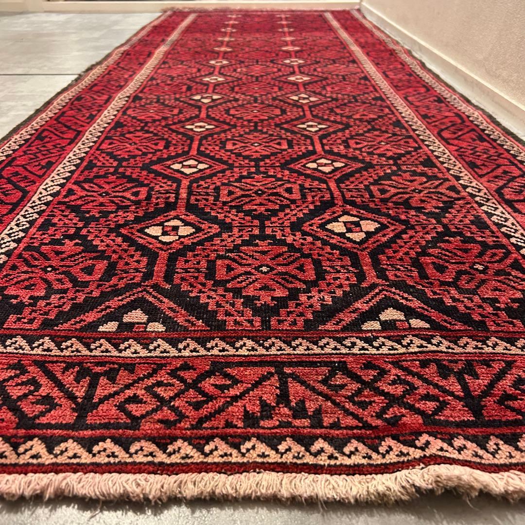 【1980's vintage】294cm × 107cm 大判ペルシャ絨毯