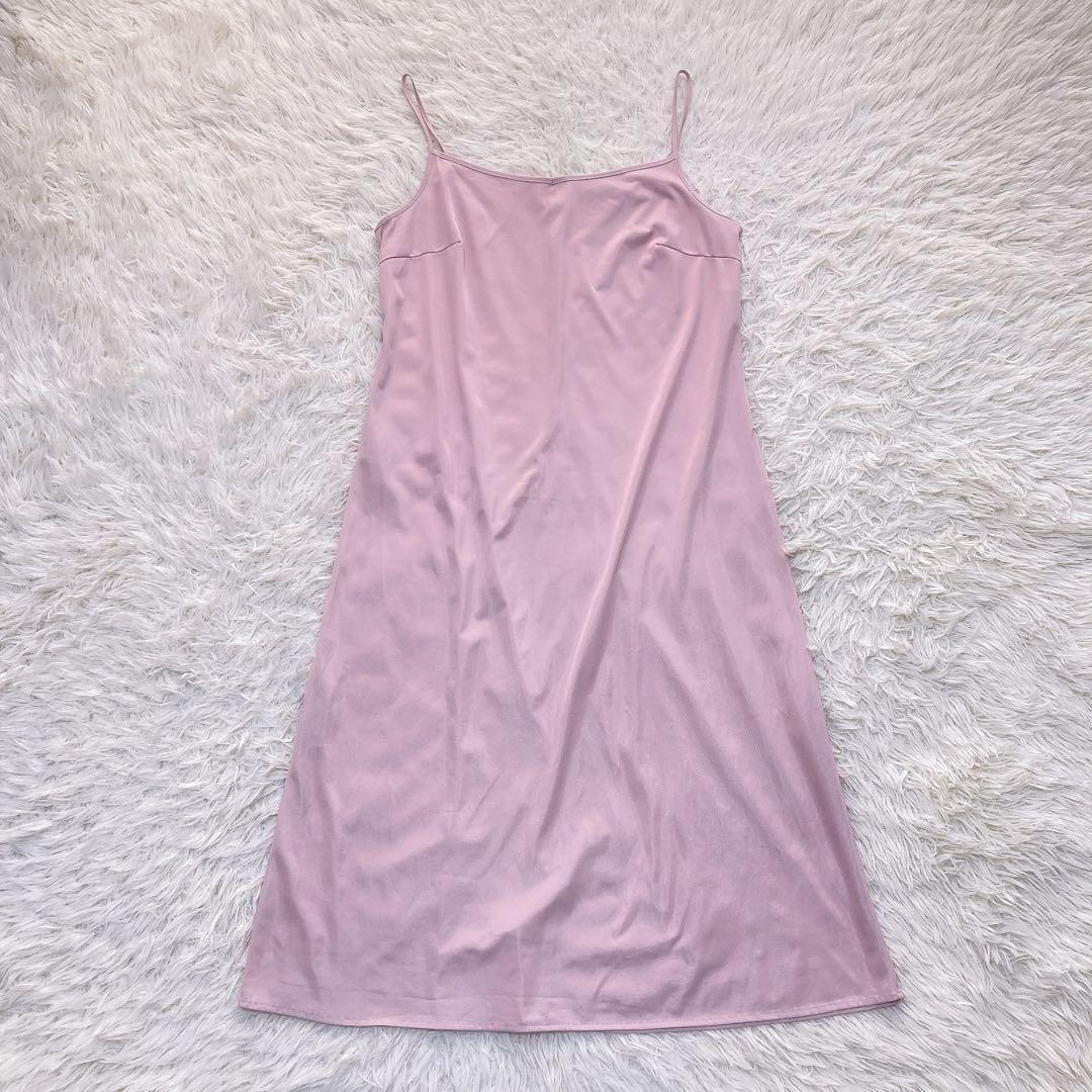 極美品✨アナイ ライトローンギャザーフレアワンピース ペチコート付き