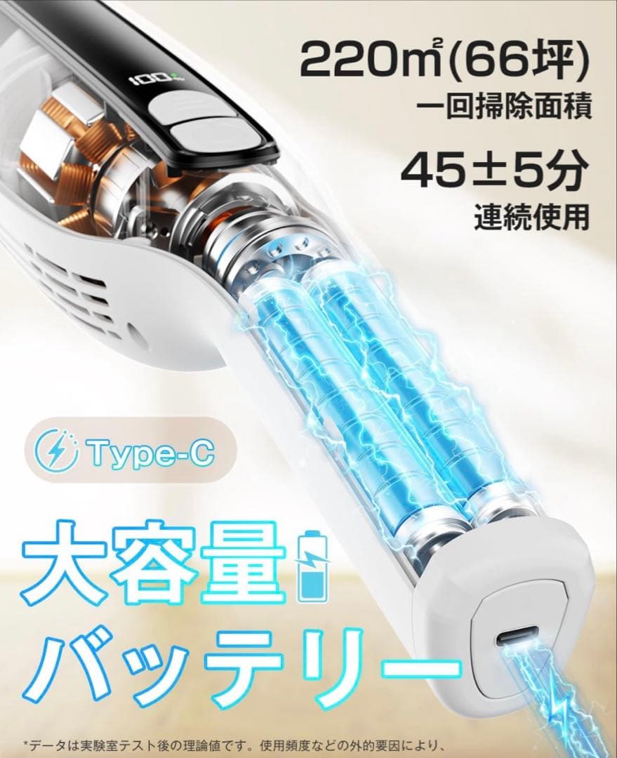 新品未使用　コードレス掃除機 コードレス 70KPa