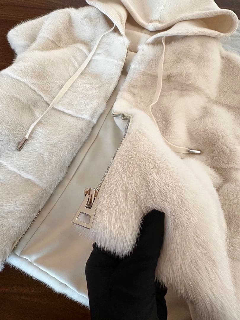 土日限定価格♡フードエコミンクベージュファーベスト