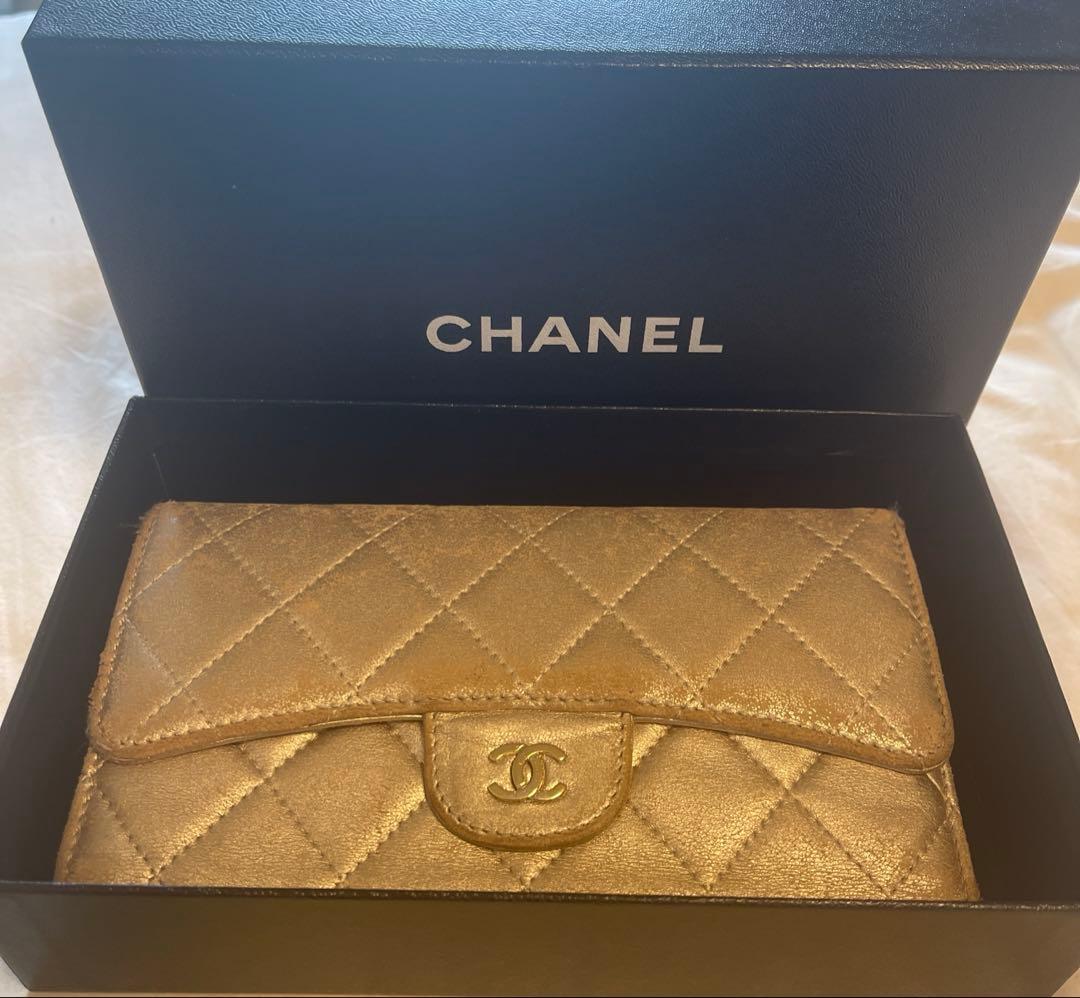 CHANEL 長財布　ゴールド