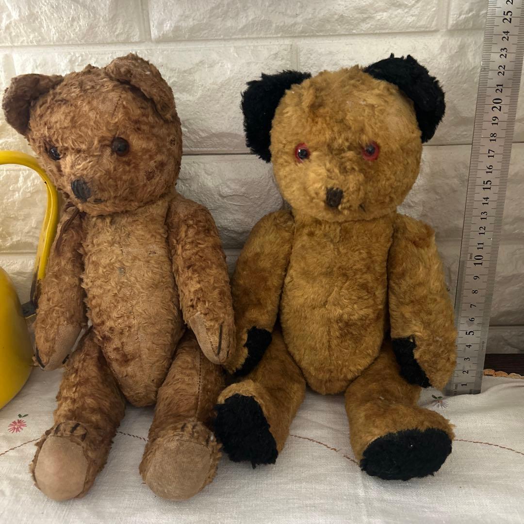 イギリスアンティークベア2体　プラス１体
