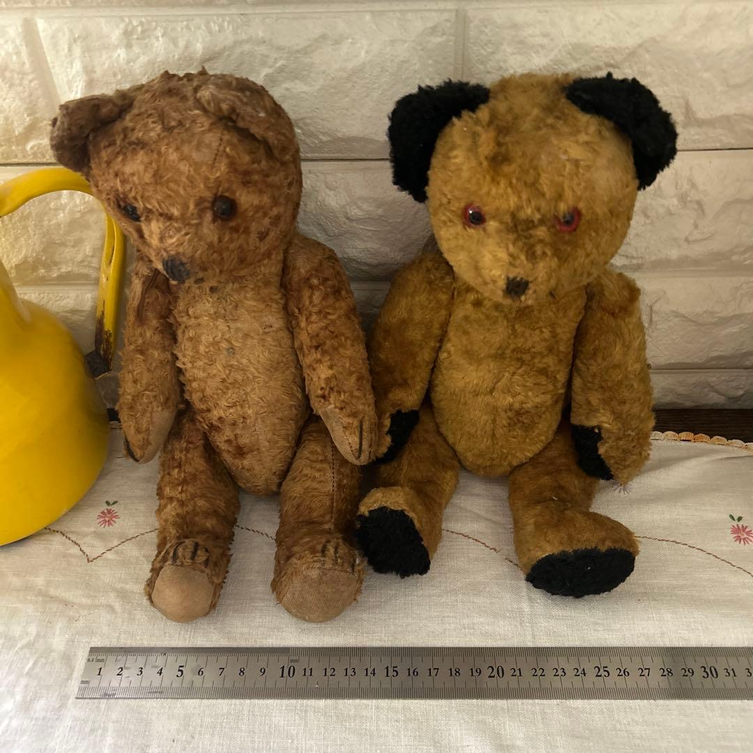 イギリスアンティークベア2体　プラス１体