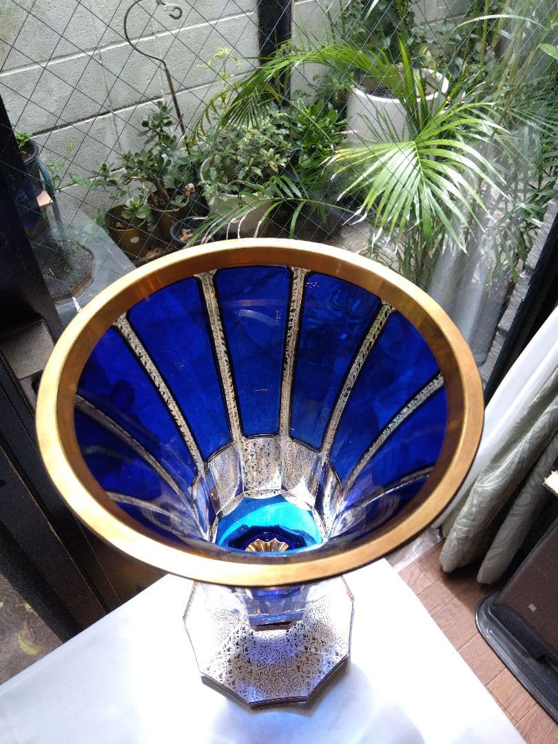 中古 BOHEMIA ボヘミア チェコスロバキア製 花瓶ヴィンテージ送料無料