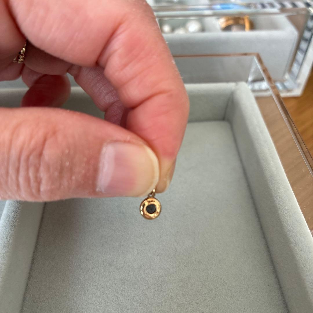 アガット　ネックレスチャーム　ブラックダイアモンド