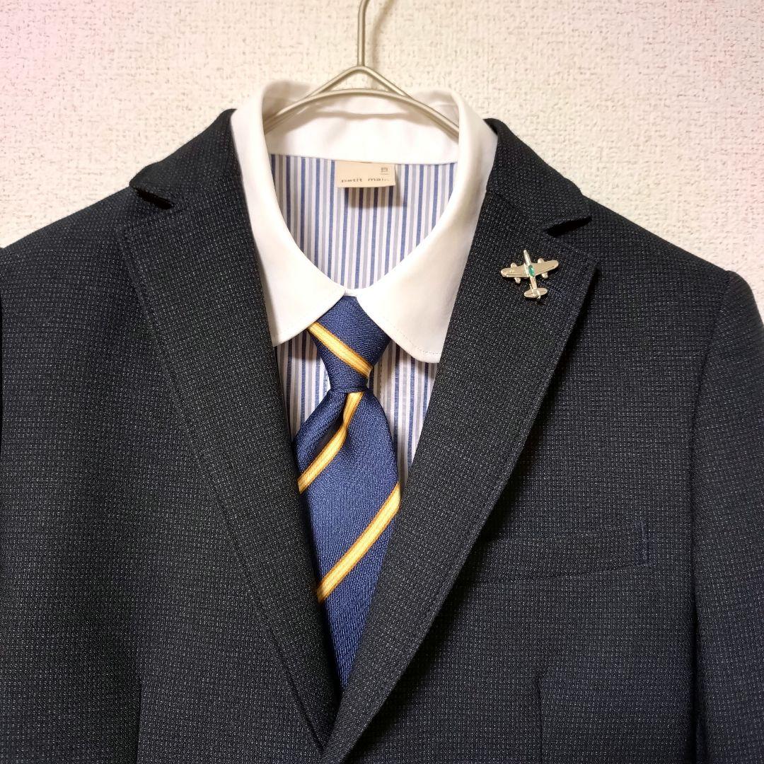 Petit Mainプティマイン　フォーマルスーツ120cm キッズ　ネイビー