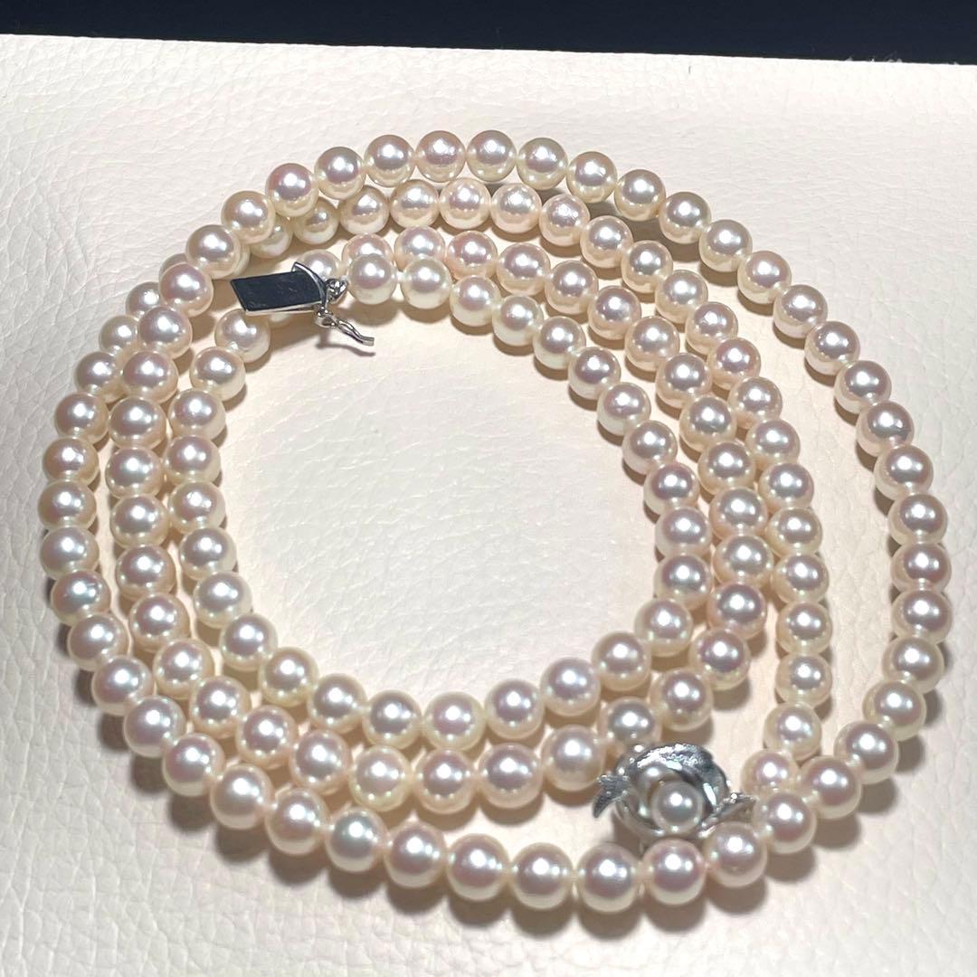 ロング/2連✨️ あこや真珠 パール ネックレス 約6.0~6.5mm 本真珠