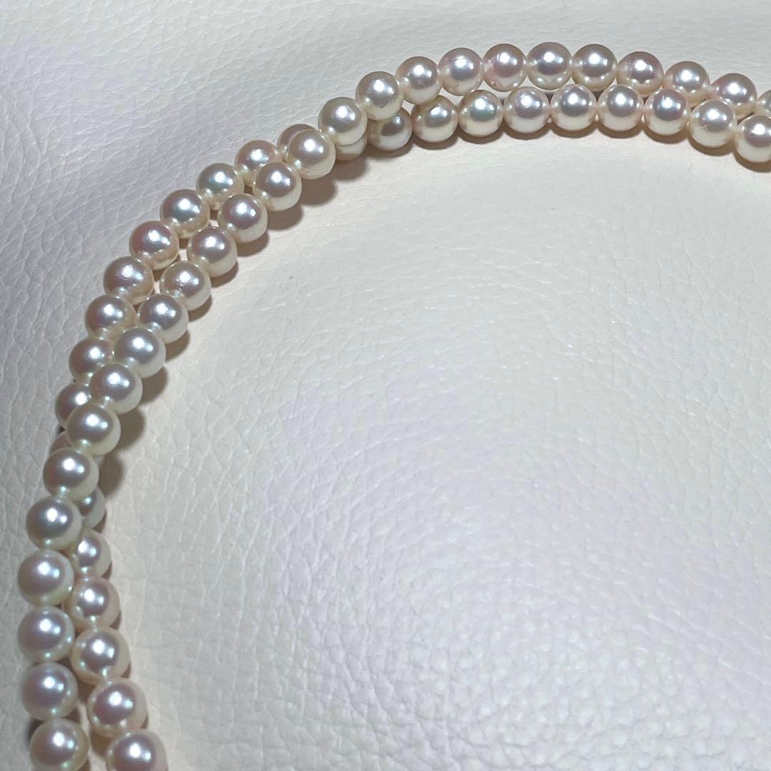 ロング/2連✨️ あこや真珠 パール ネックレス 約6.0~6.5mm 本真珠