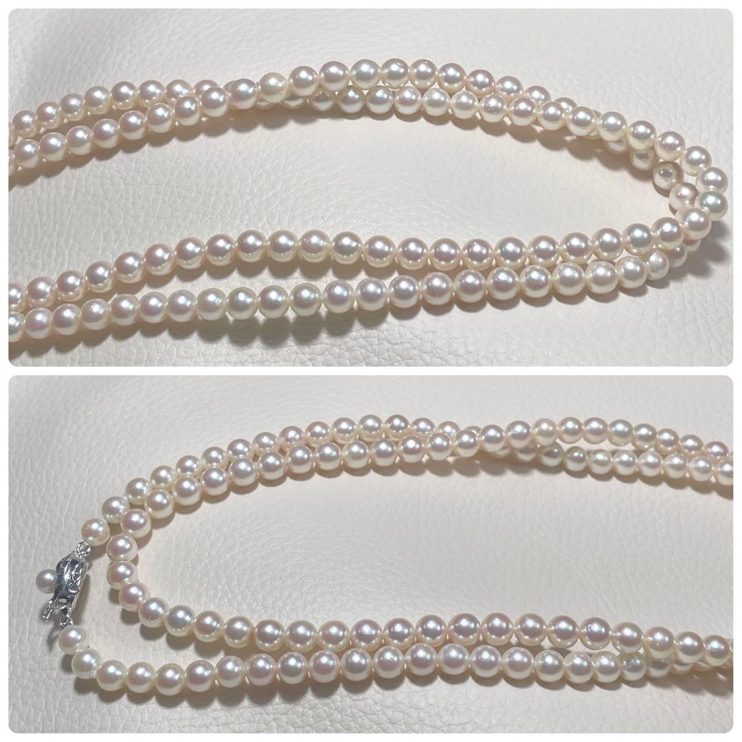 ロング/2連✨️ あこや真珠 パール ネックレス 約6.0~6.5mm 本真珠