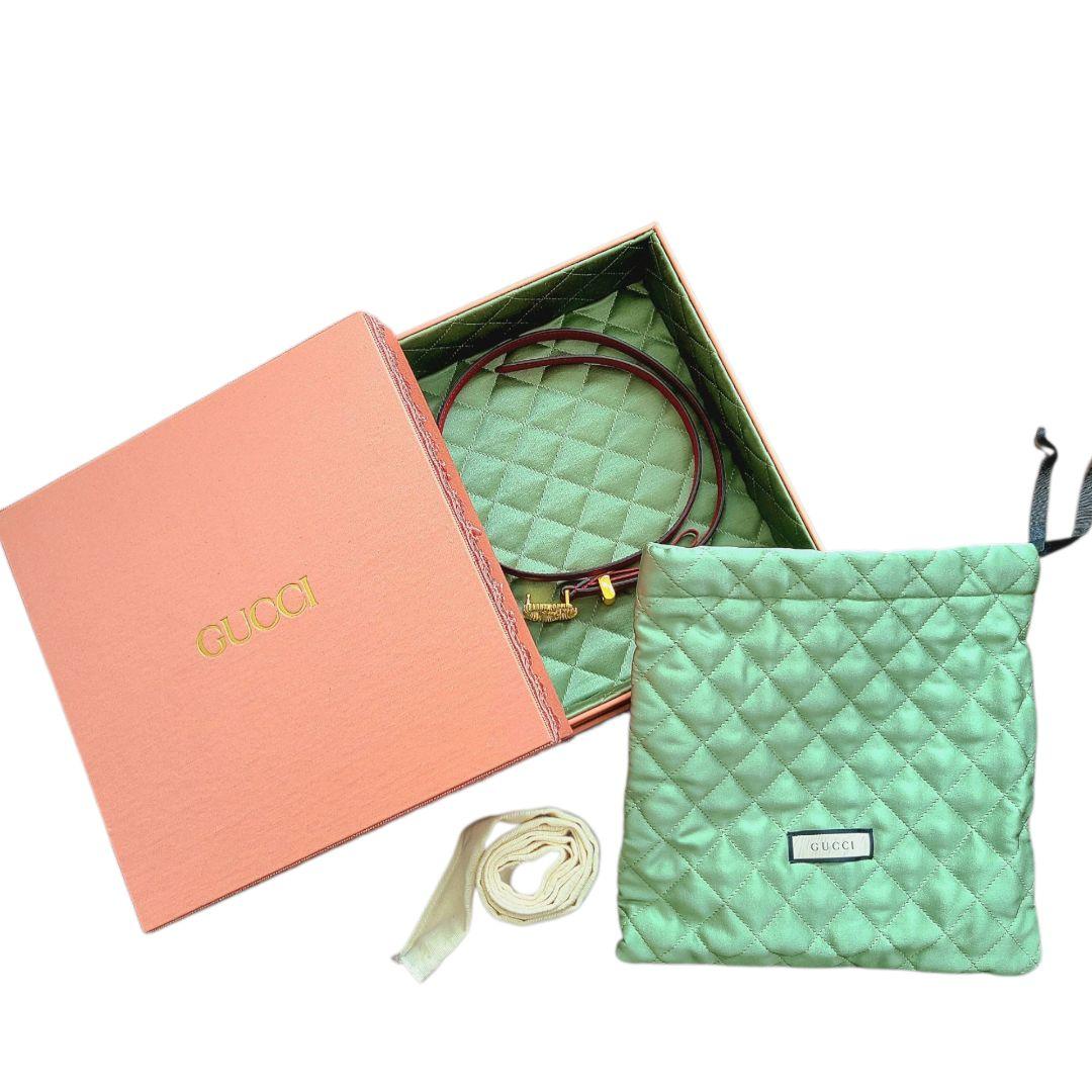 ✨新品未使用✨GUCCI　グッチ　ベルト　ダブルG　パイソン　スリムベルト