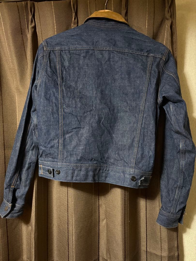 COMOLI コモリ　デニムジャケット　襟レザー　SS J03-01010