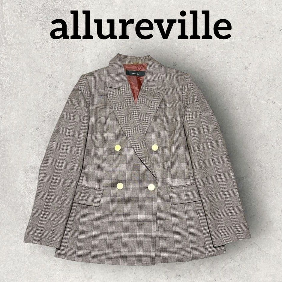 allureville ダブルブレスト テーラードジャケット (1) ブラウン系