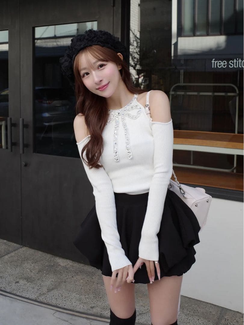 新品タグ付き ダーリッチ ボリュームバルーンミニスカート ブラック フリー