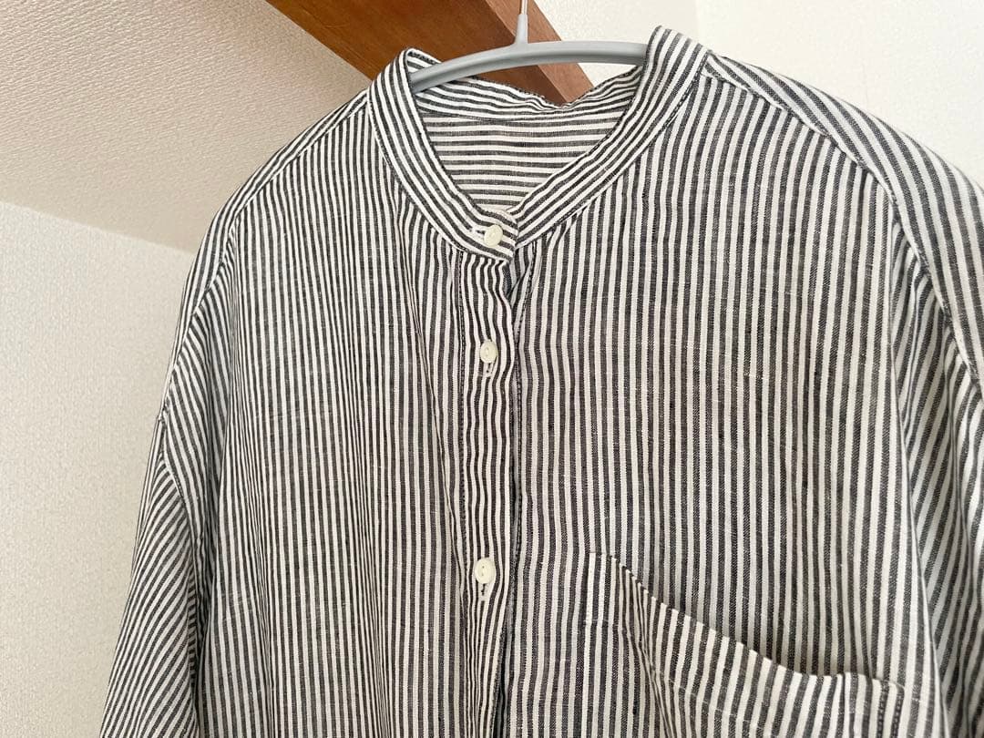 ネストローブ　ストライプシャツワンピース