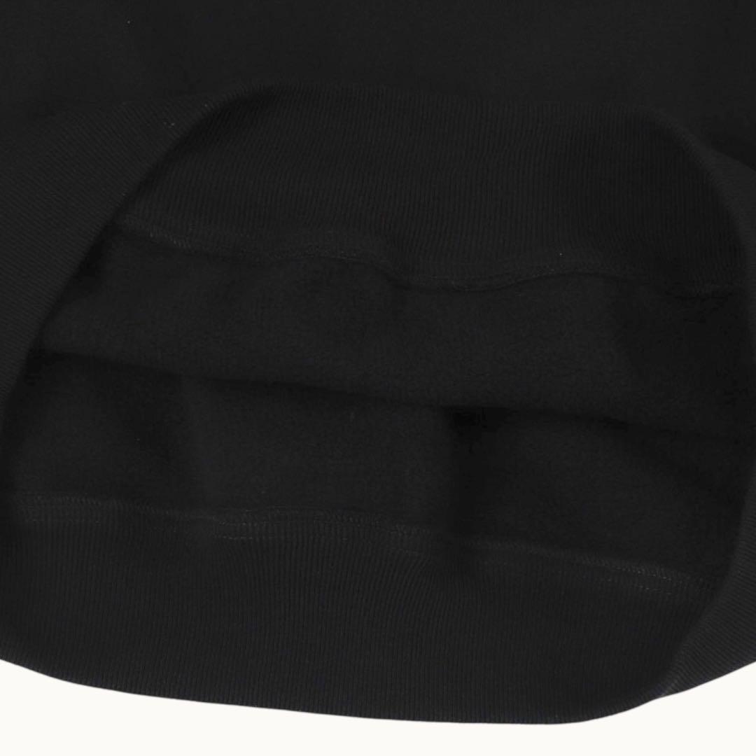 COMOLI 26SS コットン裏毛クルーネック ブラック サイズ3