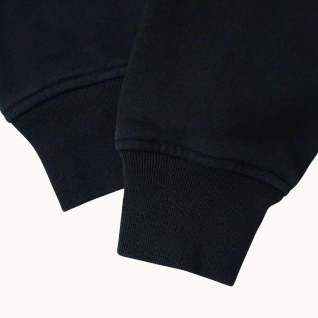 COMOLI 26SS コットン裏毛クルーネック ブラック サイズ3