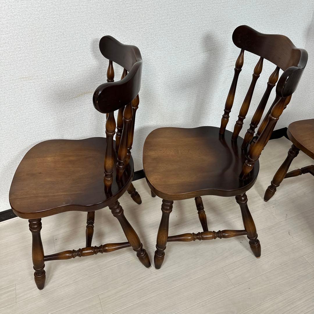 飛騨産業 キツツキマーク ダイニングチェア ウィンザーチェア 4脚セット i4※
