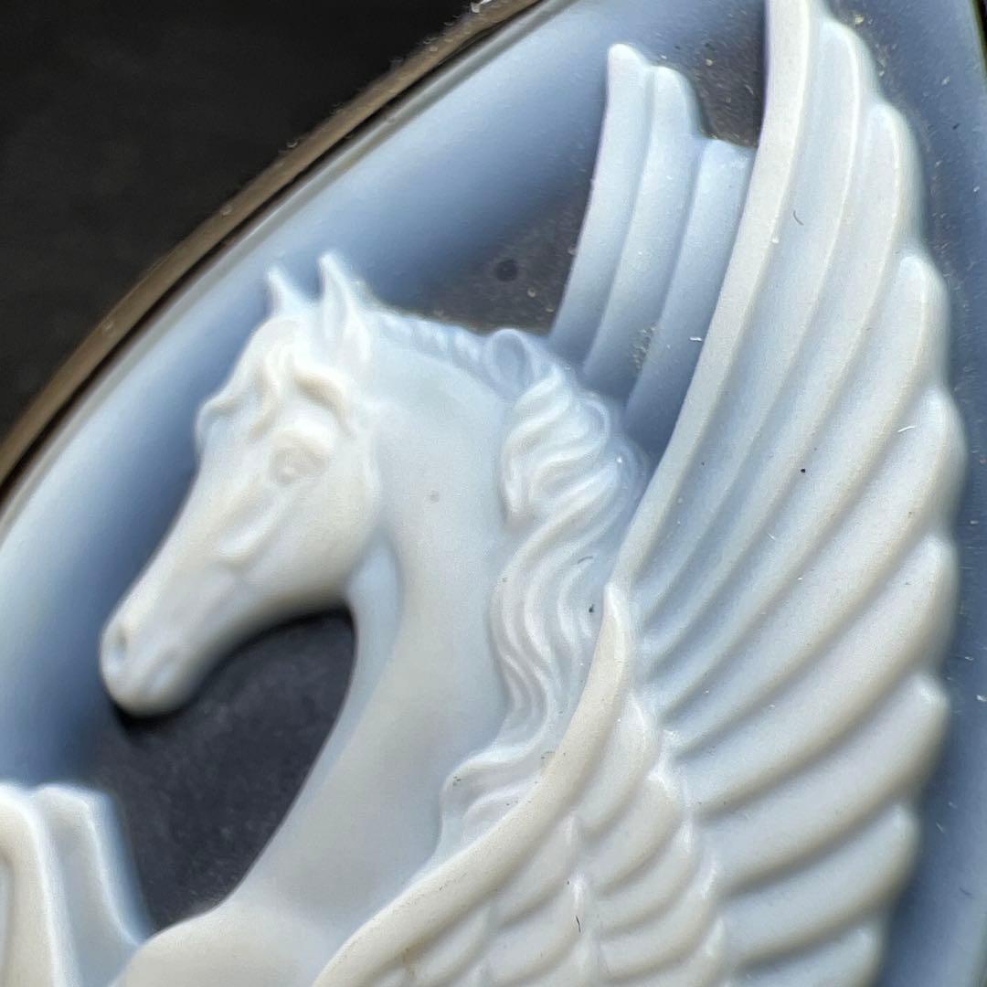 IEI 925刻印ストーンカメオネックレストップ　20g 東Y8-0206☆2F