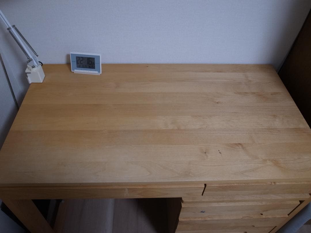 大人になっても使える学習机　堀田木工所　木目調　別出品で昇降式ワゴンあり